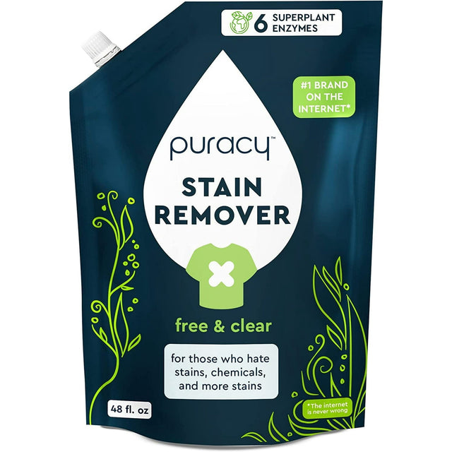 Laundry Stain Remover Refill, Free & Clear, 48 fl.oz. O0